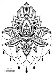 Временная переводная татуировка, 21*15 cm