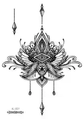 Временная переводная татуировка, 21*15 cm