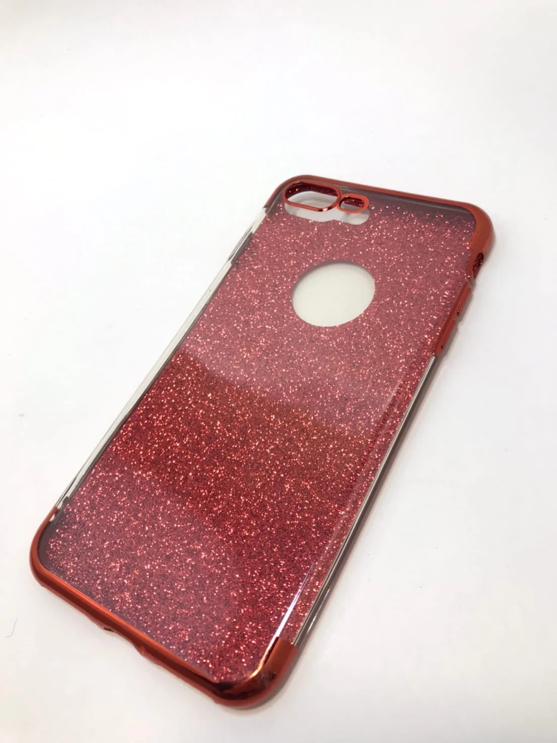 Защитный силиконовый чехол для iPhone 7 Plus, 8 Plus, блестящий