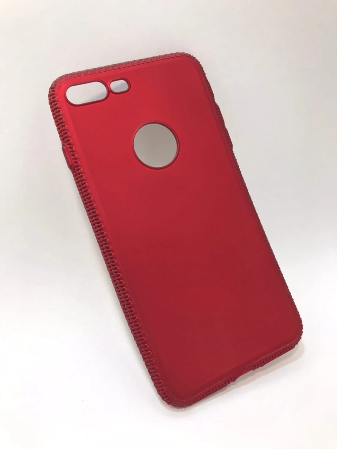 Багровый защитный силиконовый чехол для iPhone 7 Plus, 8 Plus, блестящий