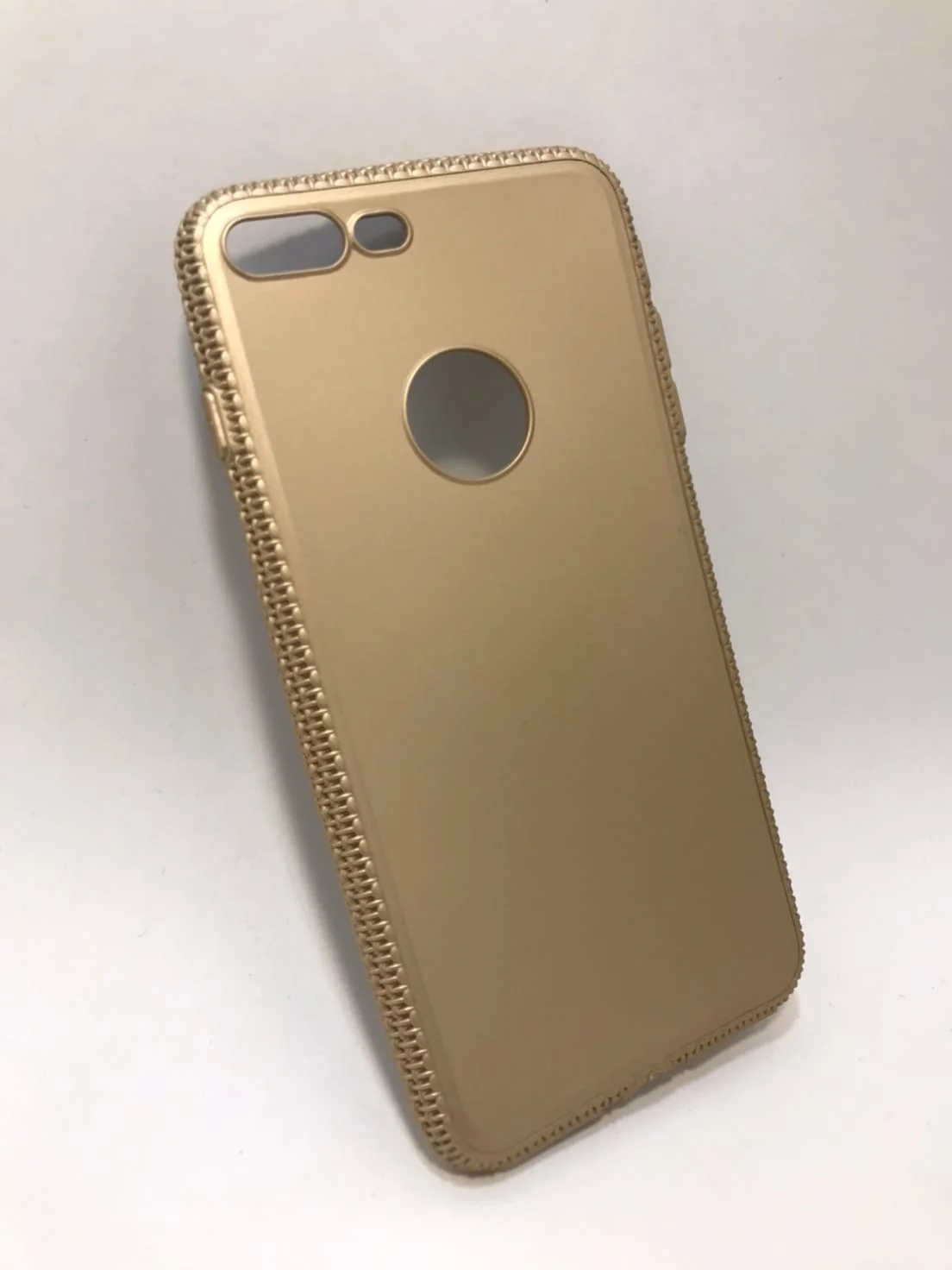 Золотой защитный силиконовый чехол для iPhone 7 Plus, 8 Plus, блестящий