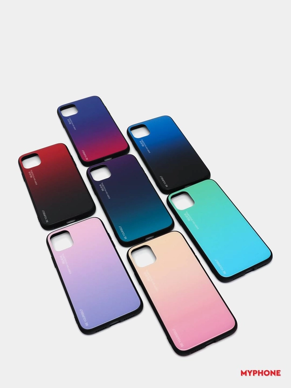 Чехол для iPhone 11 Pro Max, из закалённого стекла, 7 цветов