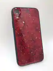 Красный защитный силиконовый чехол для iPhone XR, мраморный, блестящий