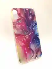 Индиго защитный силиконовый чехол для iPhone XR, мраморный, блестящий