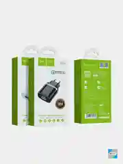 Белый сетевое зарядное устройство HOCO C12Q (QC3.0, до 3A, 18W)