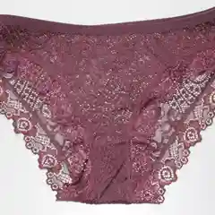 Багровый кружевные женские трусы