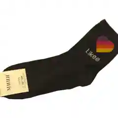 Черный носки высокие унисекс Likee