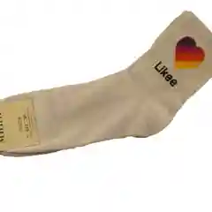 Белый носки высокие унисекс Likee