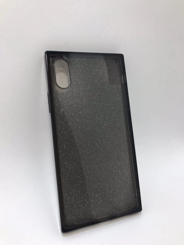 Защитный силиконовый чехол для iPhone X, iPhone XS, блестящий