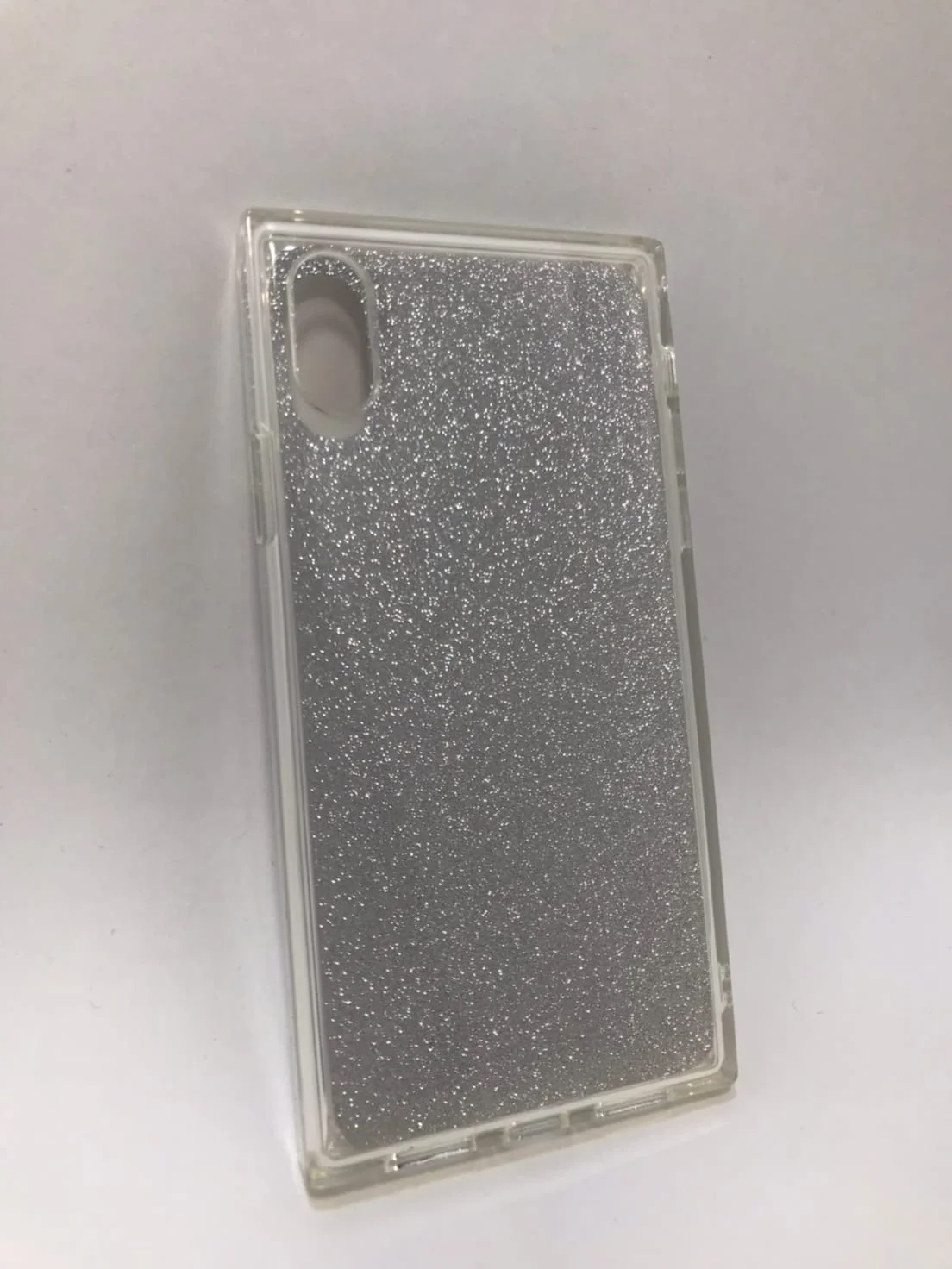 Защитный силиконовый чехол для iPhone X, iPhone XS, блестящий