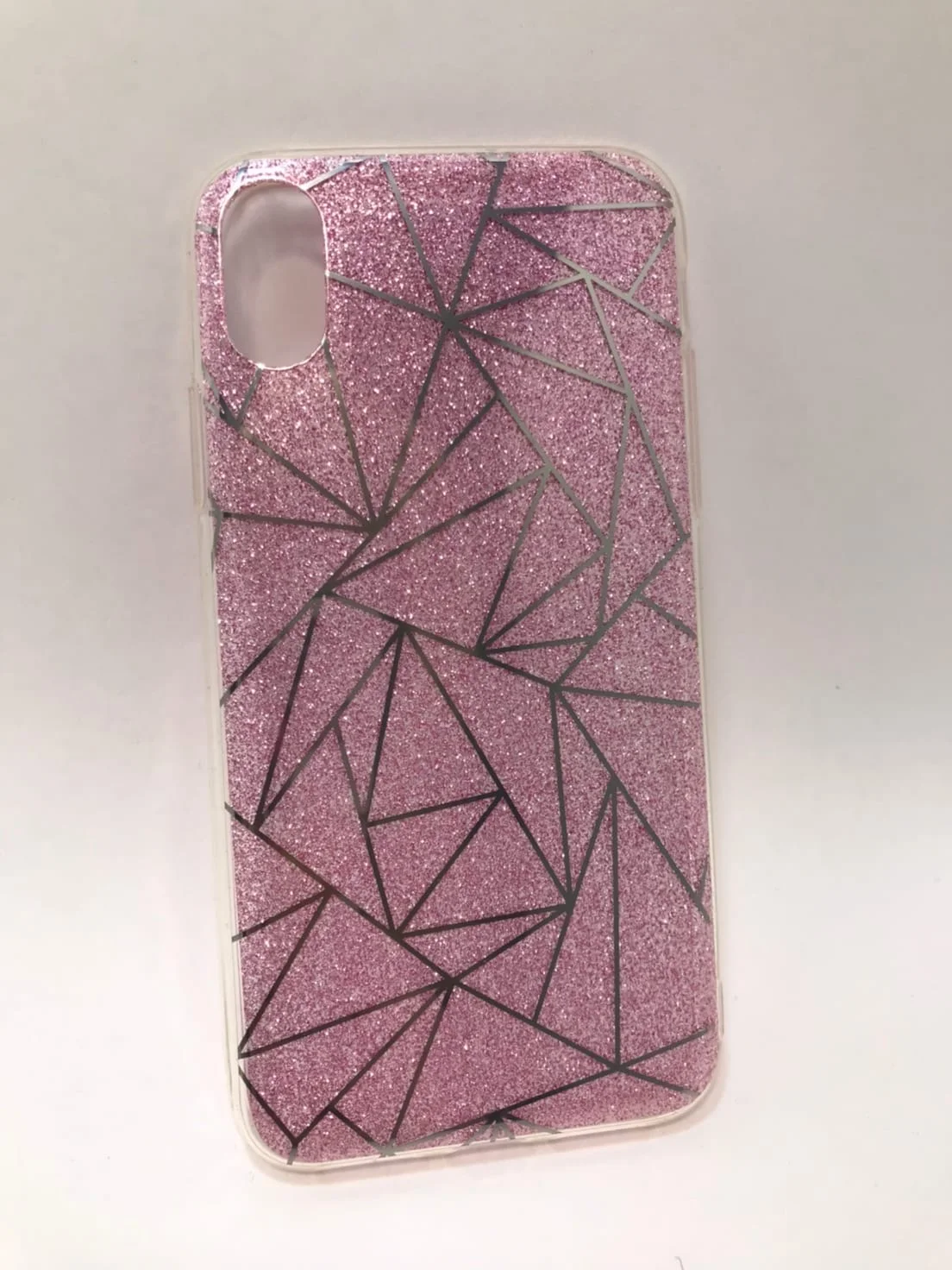 Защитный силиконовый чехол для iPhone X, iPhone XS, блестящий