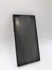 Черный защитный силиконовый чехол для iPhone X, iPhone XS, блестящий