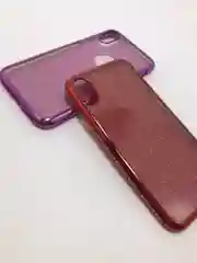 Защитный силиконовый чехол для iPhone X / XS со стразами, золото