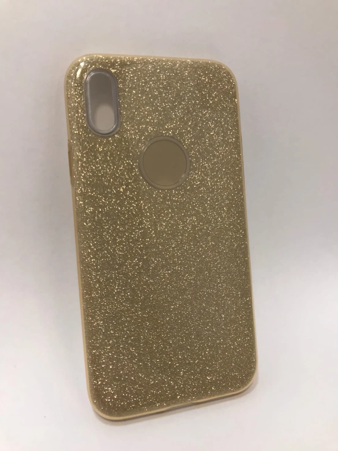 Защитный силиконовый чехол для iPhone X, iPhone XS, блестящий