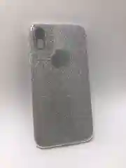 Серый меланж защитный силиконовый чехол для iPhone X, iPhone XS, блестящий
