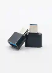 Черный переходник с USB 3.0 на Type-C 2.0