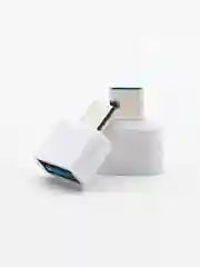 Белый переходник с USB 3.0 на Type-C 2.0