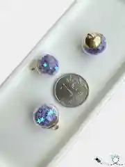 Прозрачные стеклянные шарики со звездами, D-14 мм, 2 шт, подвеска