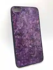 Фиолетовый защитный силиконовый чехол для iPhone 7plus, iPhone 8plus, мраморный