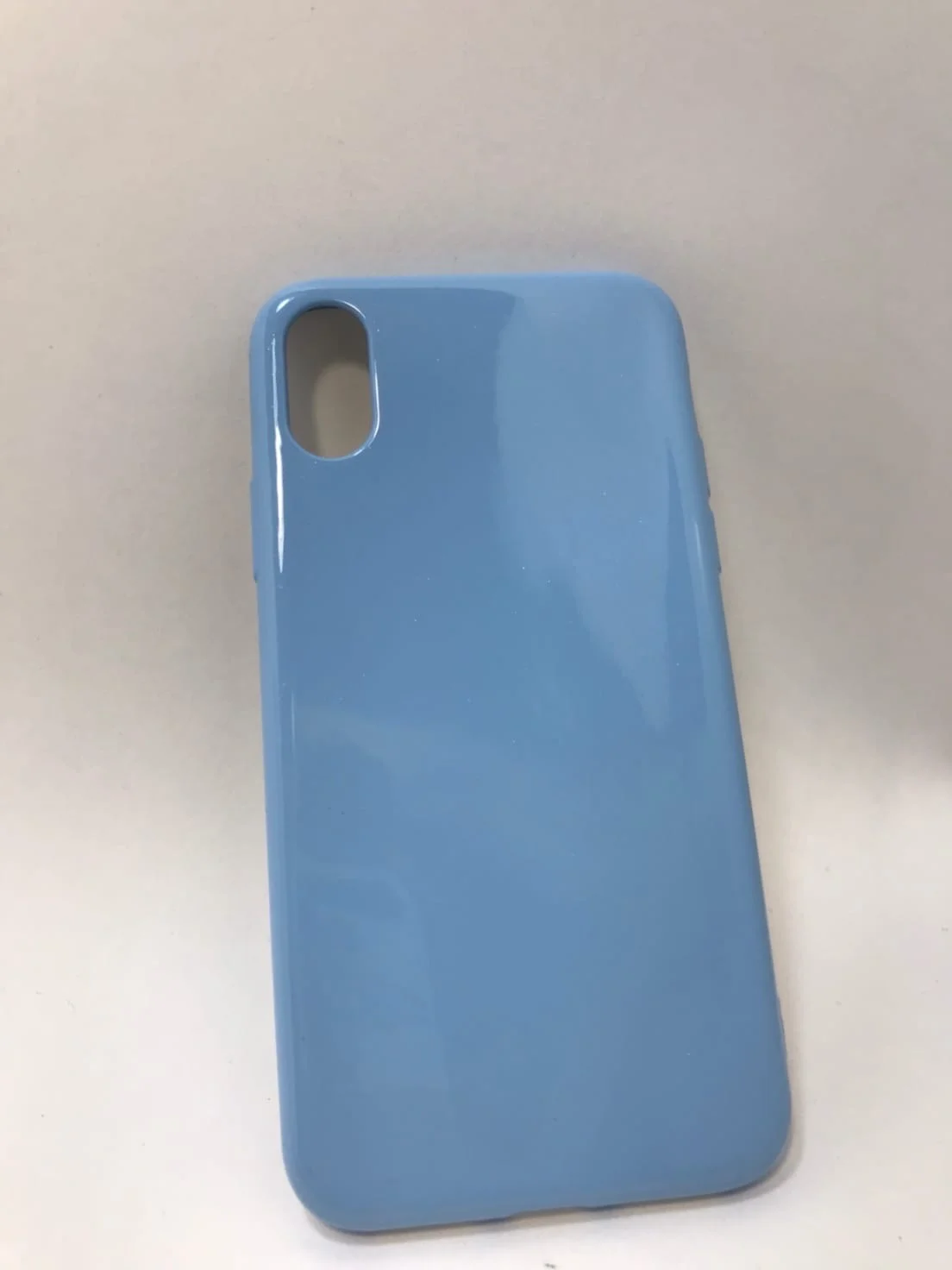 Голубой защитный силиконовый чехол для iPhone X, iPhone XS