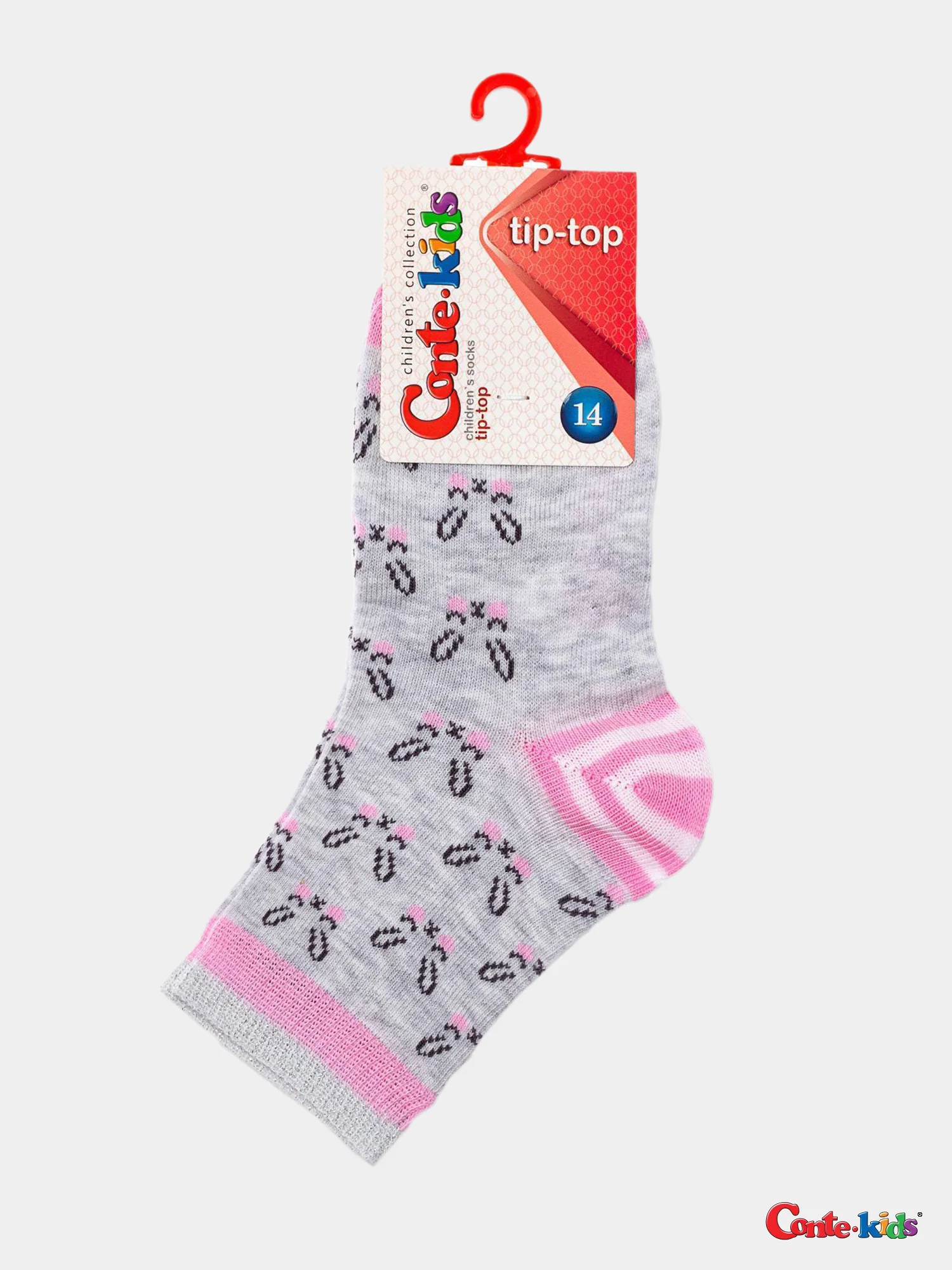 Серый носки детские Conte kids 1-3 года, рисунок 496
