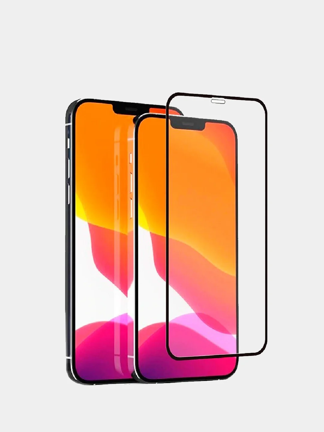 Защитное противоударное стекло 6D iPhone 12 Mini, 12, 12 Pro, 12 Pro Max
