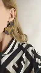 Черный серьги