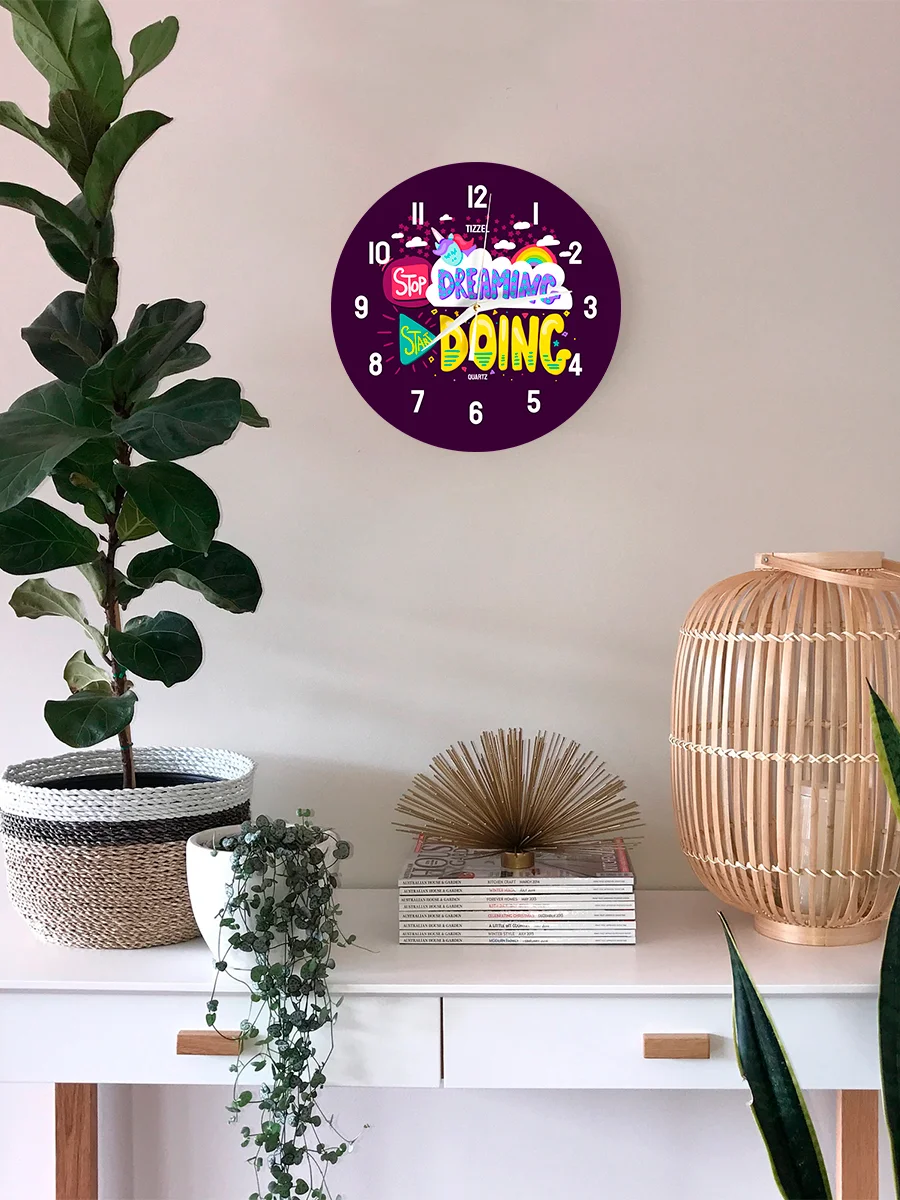 Часы настенные "Stop dreaming, Start doing", 30 см