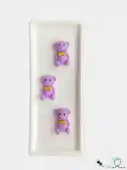 Фиолетовый кабошон Медвежок
