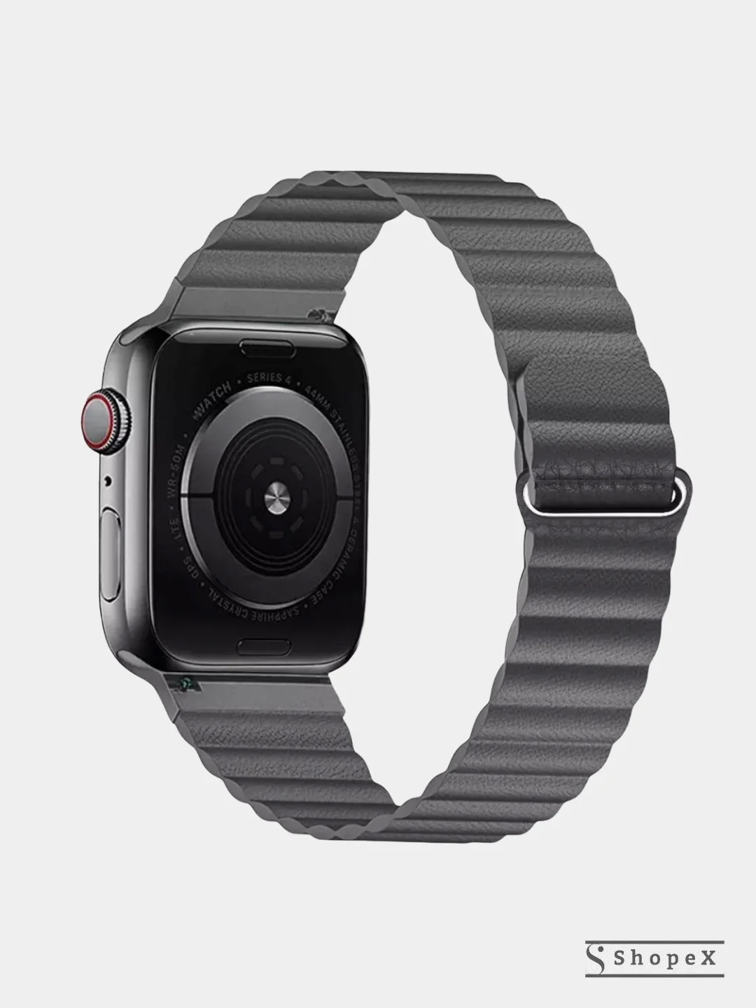 Угольный ремешок кожаный для Apple Watch 38/40mm, 42/44mm.