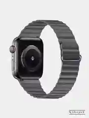 Угольный ремешок кожаный для Apple Watch 38/40mm, 42/44mm.