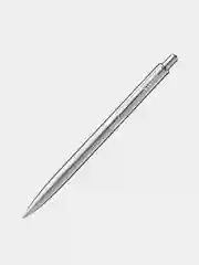 Серебряный ручка бизнес, шариковая, Luxor "Sterling", синяя, 1,0 мм, кнопочный механизм