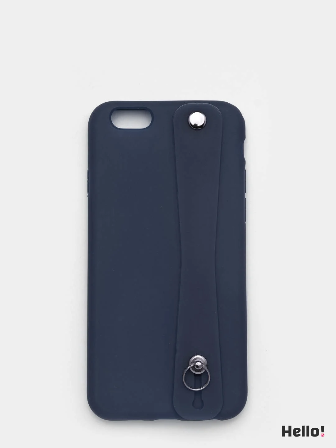 Синий чехол для Apple iPhone 7 Plus / 8 Plus силиконовый, с ручкой