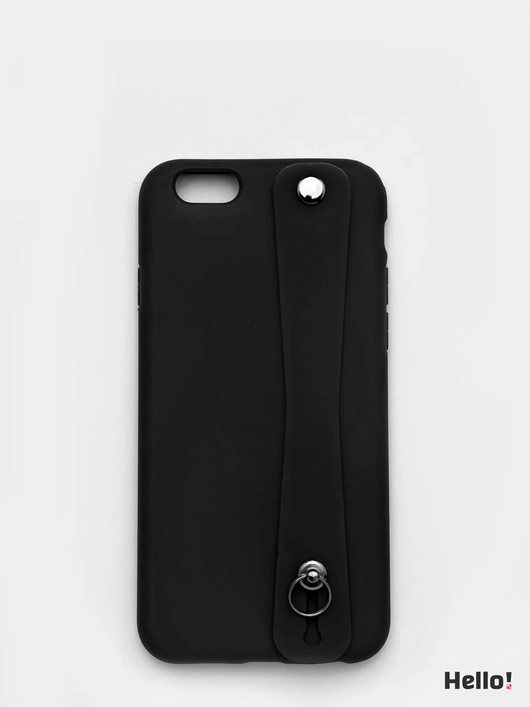 Черный чехол для Apple iPhone 7 Plus / 8 Plus силиконовый, с ручкой