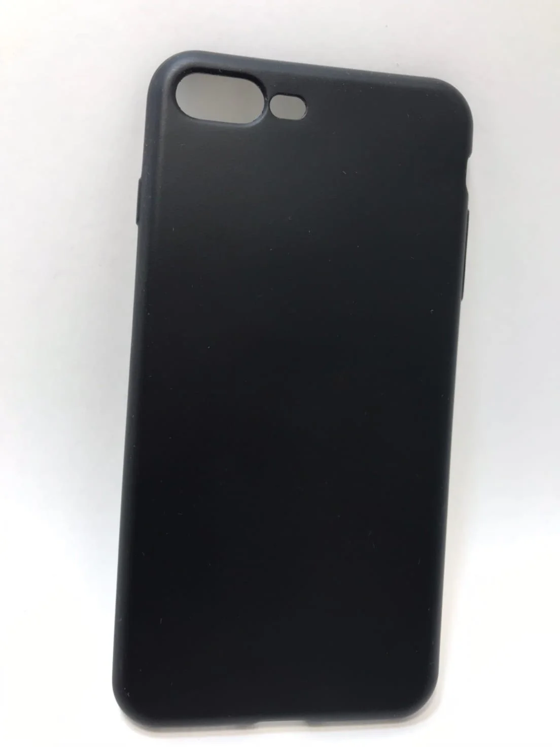 Черный защитный силиконовый чехол для iPhone 7 Plus, 8 Plus, бархатный