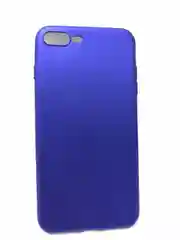 Синий защитный силиконовый чехол для iPhone 7 Plus, 8 Plus, бархатный