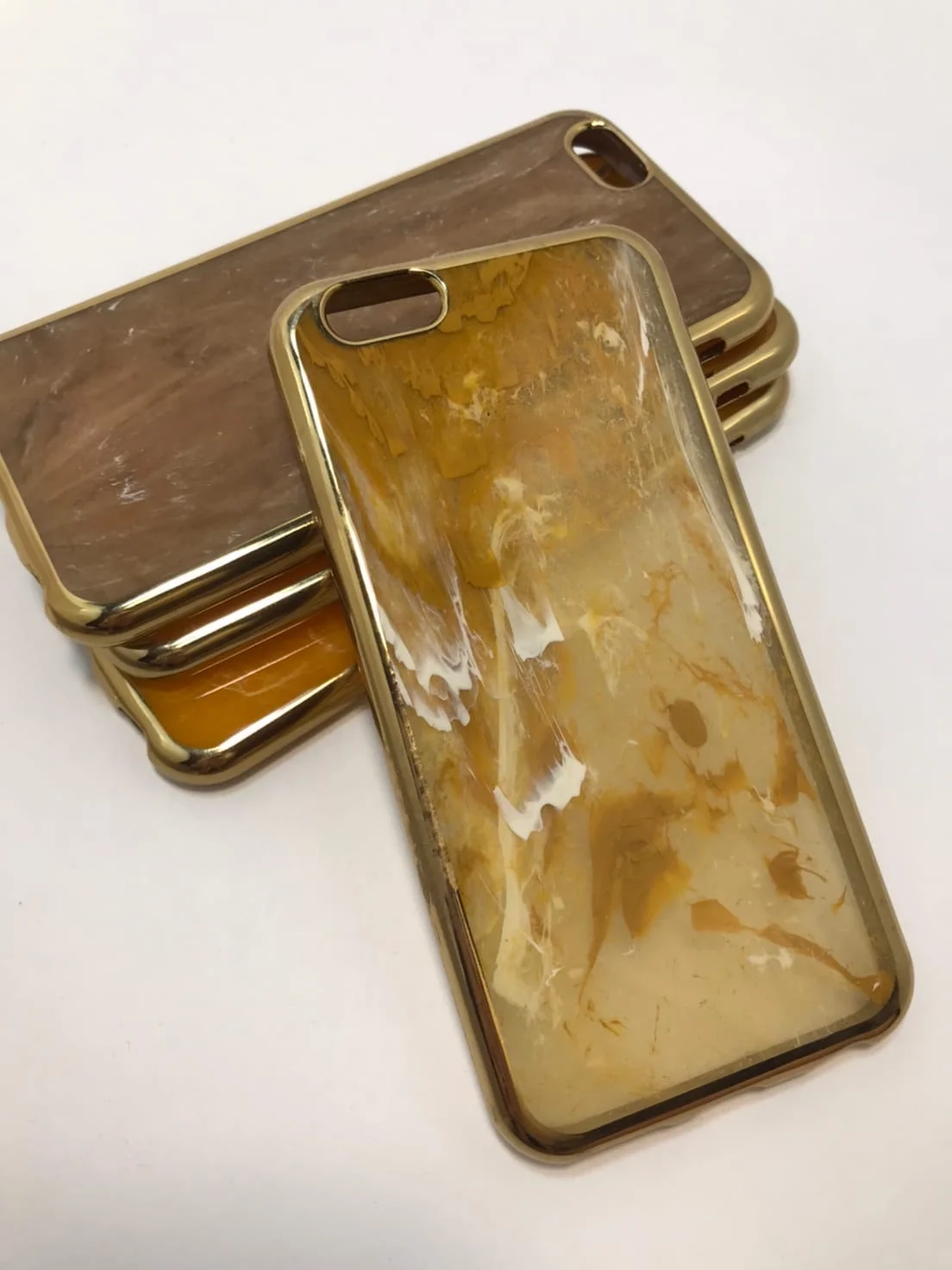 Защитный силиконовый чехол для iPhone 6, iPhone 6S, мраморные