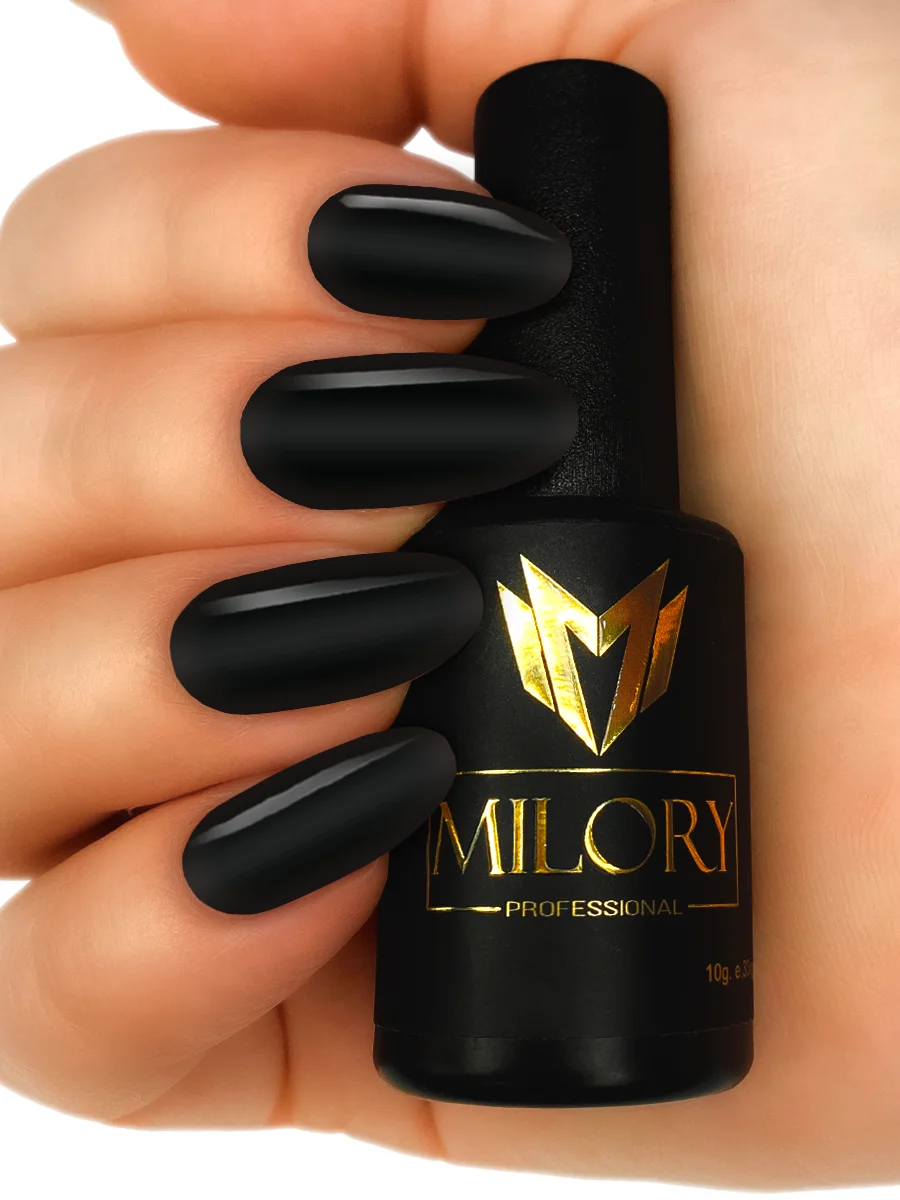 Черный milory / Гель-лак Classic Collection UV/LED, VIP Black / Черный, 10 г