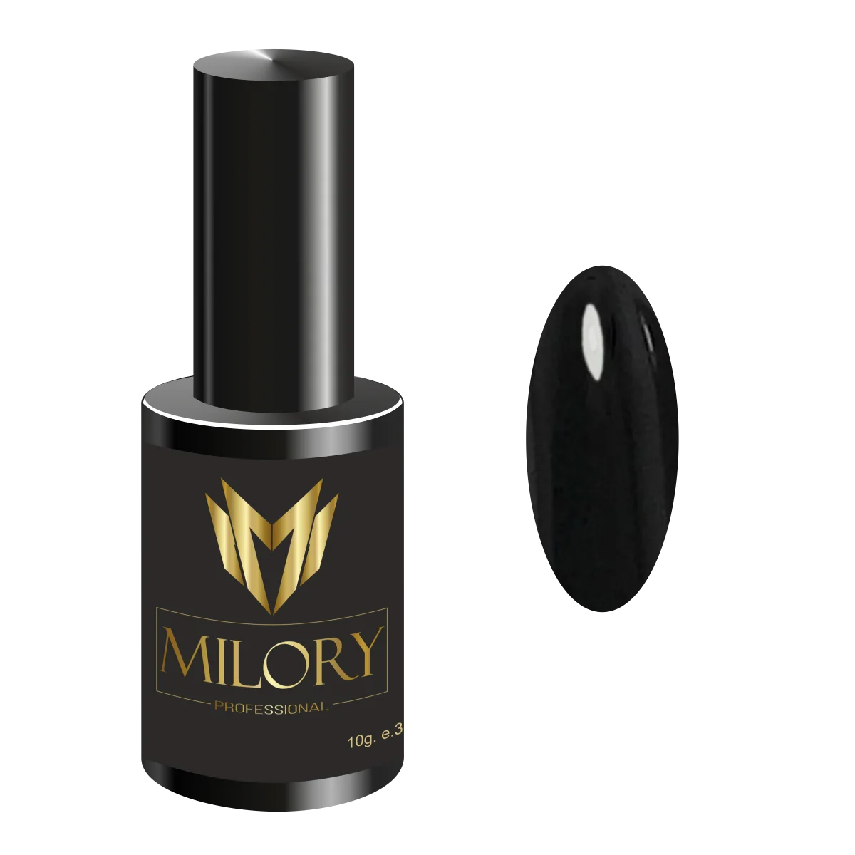 Черный milory / Гель-лак Classic Collection UV/LED, VIP Black / Черный, 10 г