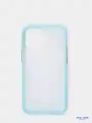 Голубой чехол iPhone 12 mini, 12/12 Pro, 12 Pro Max, силиконовый