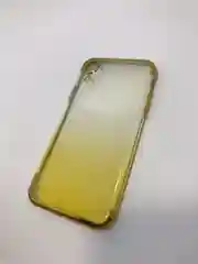 Силиконовый чехол для iPhone XR, золотая окантовка, градиент
