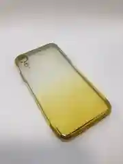 Силиконовый чехол для iPhone XR, золотая окантовка, градиент