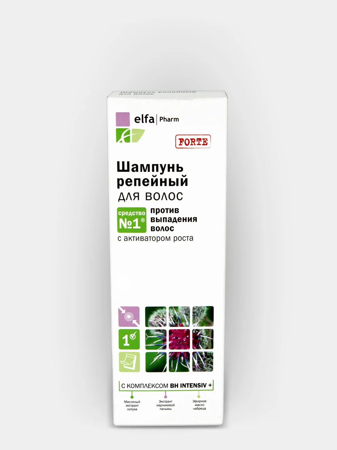 Elfa Pharm Шампунь Репейный против выпадения волос с активатором роста, 200 мл