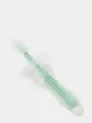 Зеленый силиконовая зубная щетка, детская, с ограничителем