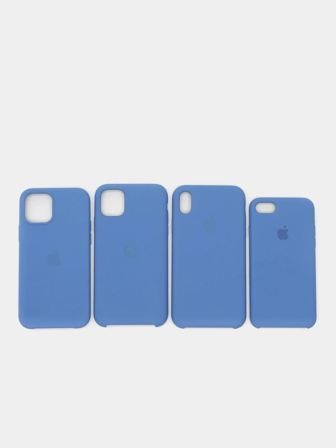 Синий чехол силиконовый iPhone 6, 6S, 7, 8, X, XS, XR, 11, 12 Soft Touch