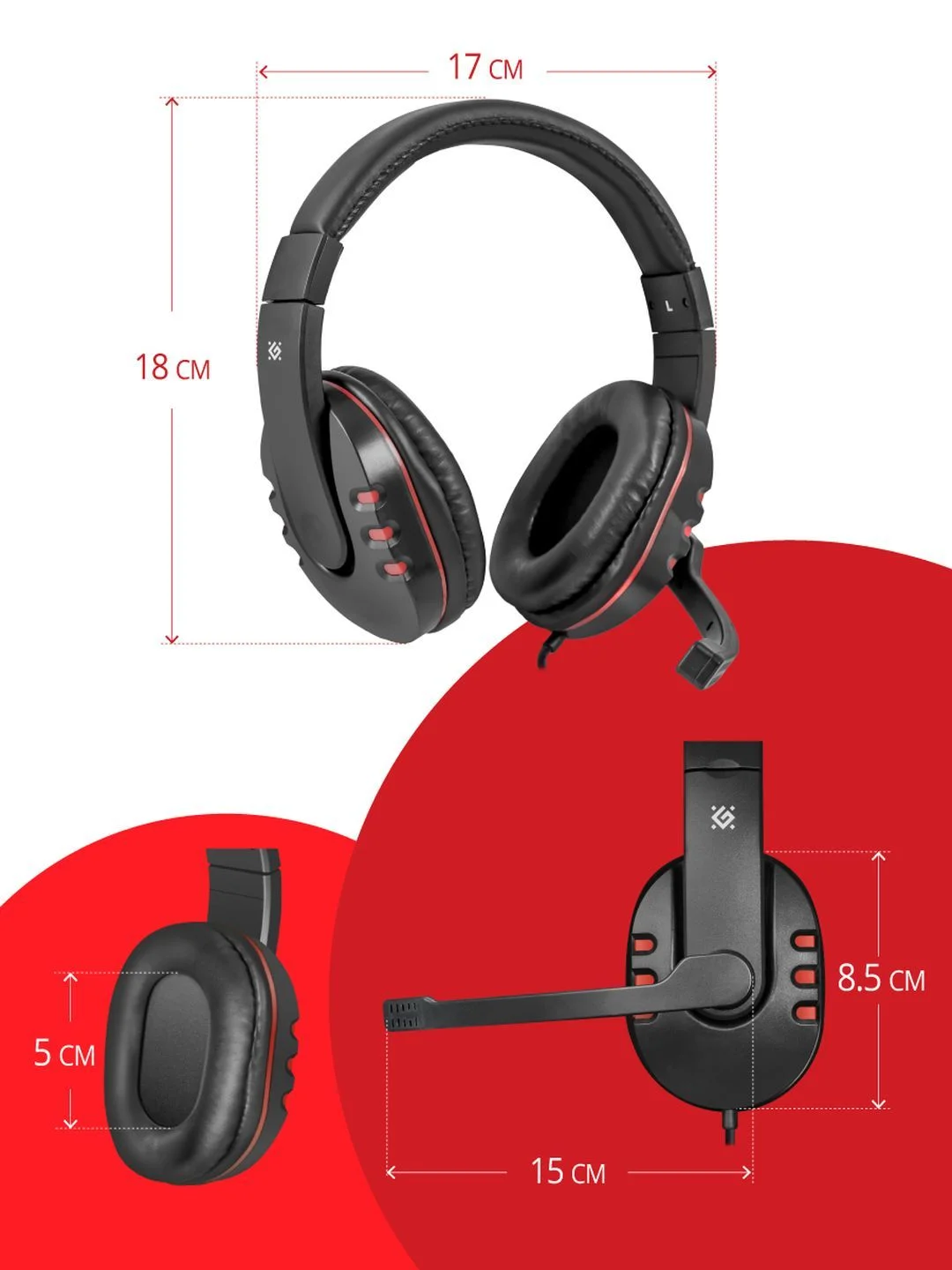Игровые наушники с микрофоном Defender Warhead G-160 черный