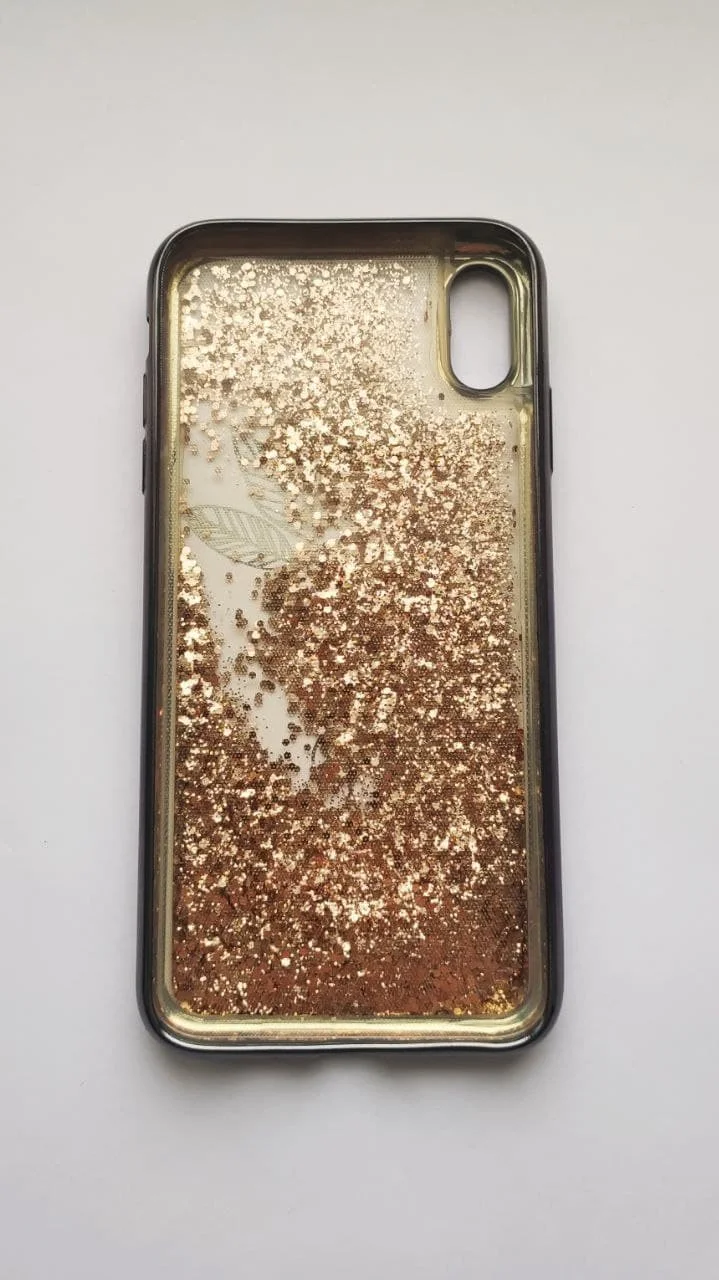 Чехол силиконовый переливающийся с блестками для iPhone