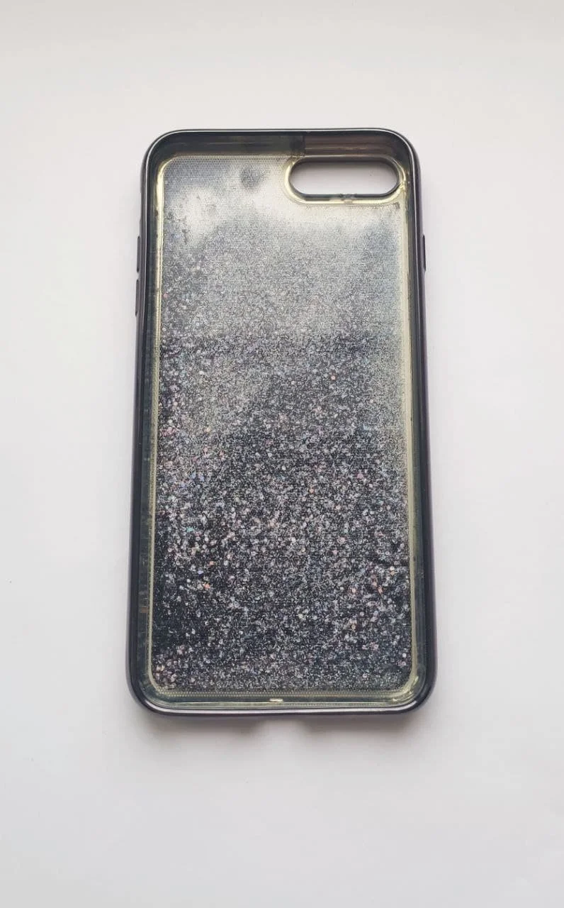 Чехол силиконовый переливающийся с блестками для iPhone