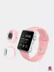 Розовый силиконовый ремешок для Apple Watch 42 мм, 44 мм