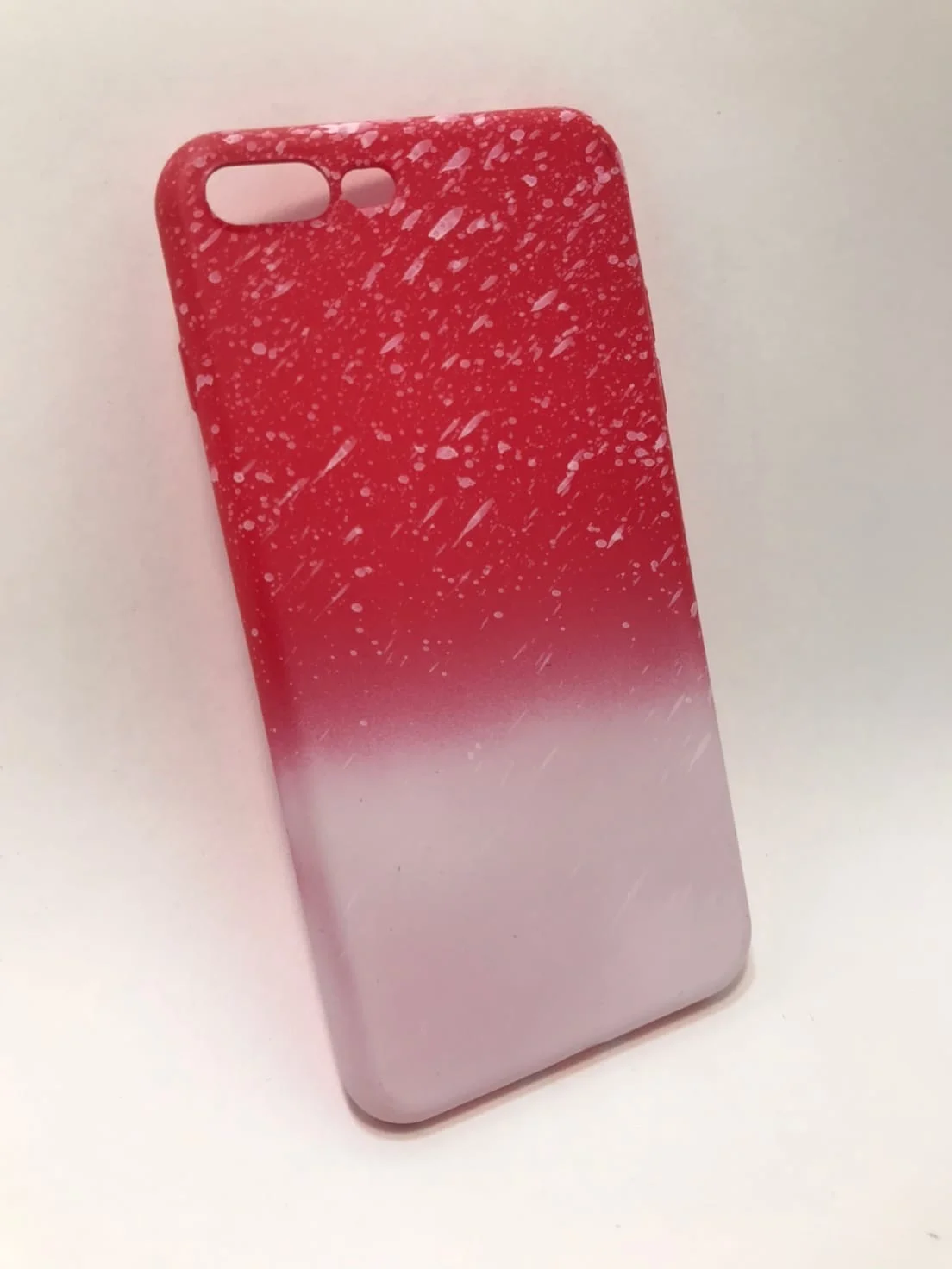 Красный чехол силиконовый для iPhone 7plus / 8plus, градиент
